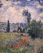 Claude Monet Poppy Field Near Vetheuil painting